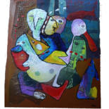 Painting titled "la famille recompos…" by Jean-Jacques Corriger, Original Artwork