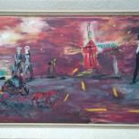 Painting titled "Paris s'emplume" by Jean-Marc Zabouri, Original Artwork, Acrylic