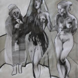 Desenho intitulada "Panna - znaki zodia…" por Joanna Burnat-Madejczyk, Obras de arte originais, Lápis