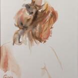 Painting titled "Carole, buste trois…" by Jocelyne Chauveau, Original Artwork