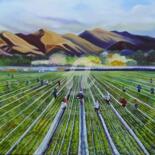Painting titled "Strawberry Fields" by Johnny E.S.J. Otilano, Original Artwork, Oil