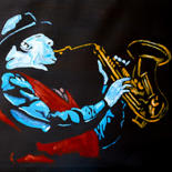 Painting titled "JAZZ" by Jomu Paints, Original Artwork, Acrylic Mounted on Wood Stretcher frame