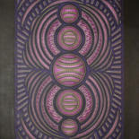 Painting titled "Cycle violet" by Jonathan Pradillon, Original Artwork, Acrylic