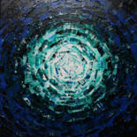 Peinture intitulée "Éclat de lueur bleu…" par Jonathan Pradillon, Œuvre d'art originale, Acrylique Monté sur Châssis en bois