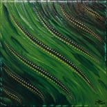 Peinture intitulée "Fluide vert." par Jonathan Pradillon, Œuvre d'art originale, Acrylique Monté sur Châssis en bois