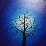 Painting titled "Silhouette d’arbre…" by Jonathan Pradillon, Original Artwork, Acrylic