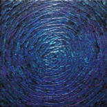 Peinture intitulée "Petit éclat bleu ir…" par Jonathan Pradillon, Œuvre d'art originale, Acrylique Monté sur Châssis en bois