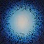 Painting titled "Focalisation bleue" by Jonathan Pradillon, Original Artwork, Acrylic Mounted on Wood Stretcher frame