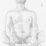 Drawing titled "Skip, nude yoga ses…" by Jorge Bandarra, Original Artwork, Graphite