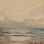 Painting titled "Luz en el mar" by José Alavés Lledó, Original Artwork, Watercolor