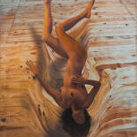 Картина под названием "bouncing of wood" - José Antonio Castro-Muñiz, Подлинное произведение искусства, Акрил Установлен на…