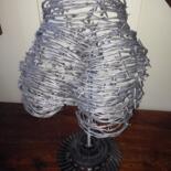 Sculpture titled "Temptation" by Jose Caballero, Original Artwork, Wire