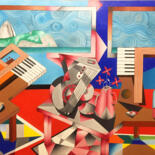 Pintura titulada "Mesa de Músico XXXV…" por José Roberto Teixeira Leite Junior, Obra de arte original, Oleo Montado en Panel…