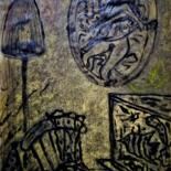 Картина под названием "ALICES AQUARIUM" - Joseph Urie, Подлинное произведение искусства, Монотип