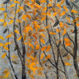 Pintura titulada "Lluvia de hojas" por Josep Obradors, Obra de arte original, Acrílico
