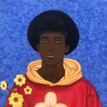 Schilderij getiteld "Afrolicious 1" door Joshua Salami, Origineel Kunstwerk, Olie