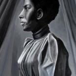 Картина под названием "Woman in Shirtdress…" - Joyce Owens, Подлинное произведение искусства, Акрил