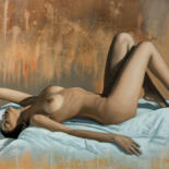 Painting titled "Lâcher-Prise" by Jean-Pierre André Leclercq, Original Artwork, Oil Mounted on Wood Stretcher frame