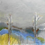 Malerei mit dem Titel "plane-trees" von June Stapleton, Original-Kunstwerk, Acryl