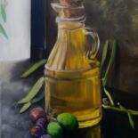 Pittura intitolato "Olive Oil" da Judy Rioux, Opera d'arte originale, Olio