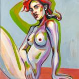 Malerei mit dem Titel "Woman figure study…" von Julia Brinkfrau, Original-Kunstwerk, Acryl