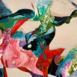 Картина под названием "Suspended" - Julia Hacker, Подлинное произведение искусства, Акрил Установлен на Деревянная рама для…