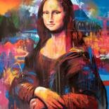 Incisioni, stampe intitolato "Mona Lisa Releitura" da Julian Gallasch, Opera d'arte originale, incisione
