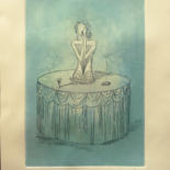Gravures & estampes intitulée "Man Ray " Costume d…" par Julie Roux, Œuvre d'art originale, Eau-forte