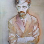 Peinture intitulée "D.H. Lawrence" par Juliette Rousseau, Œuvre d'art originale, Acrylique Monté sur Châssis en bois