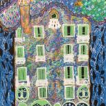 Desenho intitulada "Rêve de Gaudi l'ori…" por Kaël, Obras de arte originais, Guache Montado em Painel de madeira