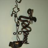 Escultura intitulada "Smoke dragon" por Steven Kalb, Obras de arte originais, Metais