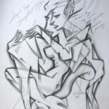 Drawing titled "A letter from Angels" by Kaola Oty, Original Artwork, Pencil