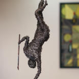 Sculpture titled "Hunt (55x17x16 2.4k…" by Karen Axikyan, Original Artwork, Metals