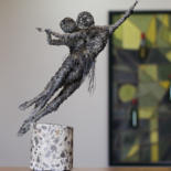 Sculpture intitulée "Fluttering couple (…" par Karen Axikyan, Œuvre d'art originale, Béton