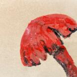Pintura intitulada "Etude de champignons" por Karen Dutoit Verbeke, Obras de arte originais, Cera