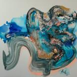 Pintura titulada "abstract flows" por Karibou Artist, Obra de arte original, Oleo