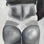 「Sexy」というタイトルの絵画 Karine Carrascoによって, オリジナルのアートワーク, オイル ウッドストレッチャーフレームにマウント