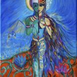 Painting titled "Feather of Maat" by Karisma, Original Artwork, Other