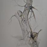 Рисунок под названием "Oak in the mountain…" - Karl-Werner Gerstner, Подлинное произведение искусства, Темпера