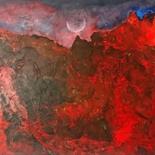 Painting titled "LAVA" by Karnakiev, Original Artwork, Acrylic Mounted on Wood Stretcher frame