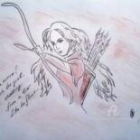 Dessin intitulée "I'm an Arrow!" par Karolina Ingo (Karolina Navi -Ingo), Œuvre d'art originale, Crayon
