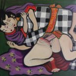 Pintura titulada "Don d'orgasme III" por Karotte, Obra de arte original, Acrílico