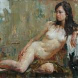 Painting titled "Mariann nude" by Andrei Kartashov, Original Artwork, Oil