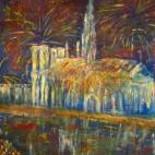 Painting titled "feu d'artifice" by Karysa, Original Artwork