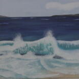 Peinture intitulée "The wave" par Kat Prieur, Œuvre d'art originale, Acrylique