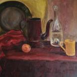 Painting titled "Household still lif…" by Xenia Pushkareva, Original Artwork, Oil