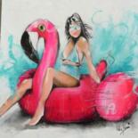 Painting titled "Pink floyd!" by Katia Ferrari, Original Artwork, Acrylic