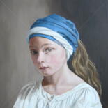 Painting titled "Laurine" by Keanu Dahinden, Original Artwork, Oil