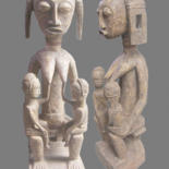제목이 "Statuette Maternité…"인 조형물 Kebe로, 원작, 나무