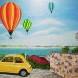 Schilderij getiteld "Cinquecento" door Kees Oosting, Origineel Kunstwerk, Olie